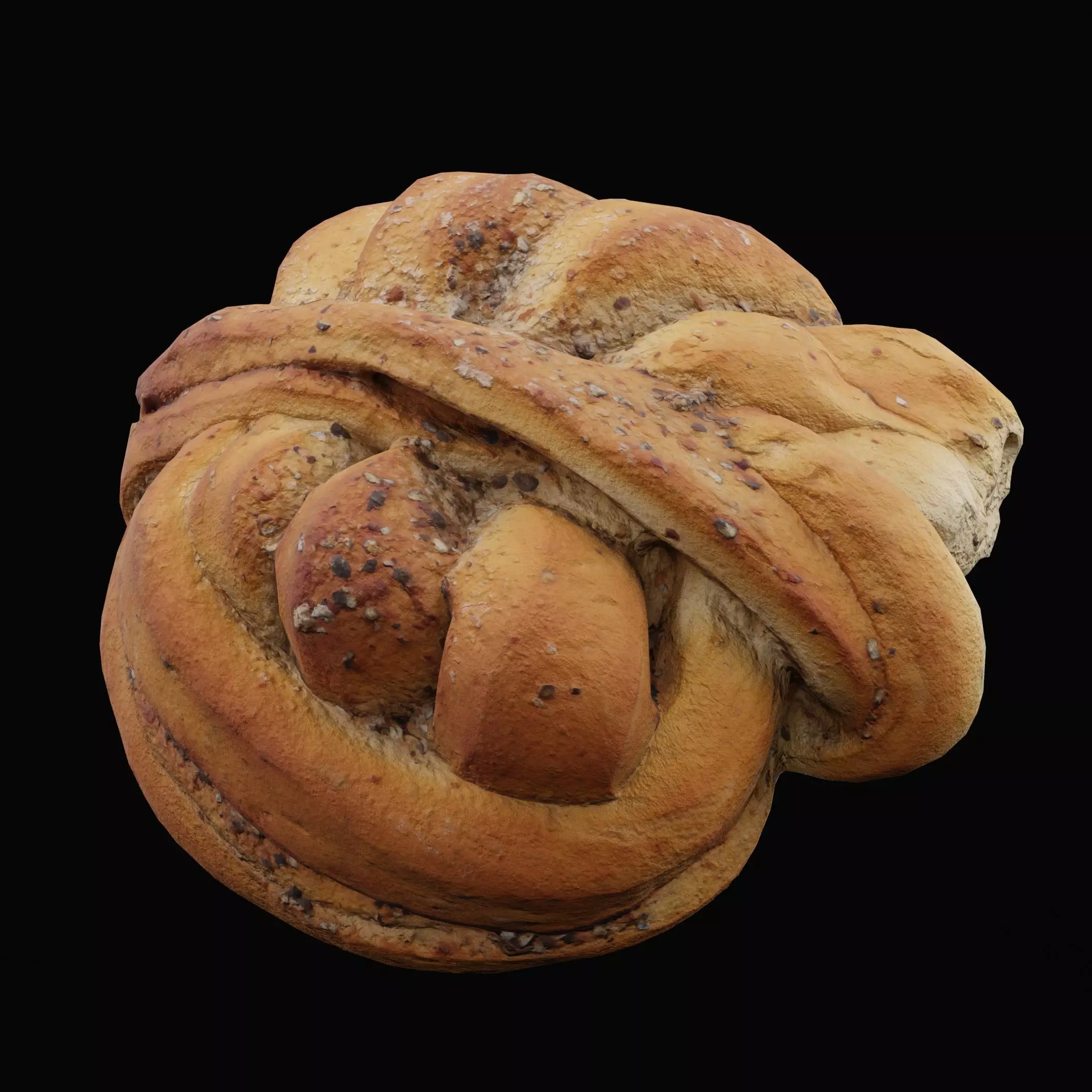 Kardemummabullar Buns Low-poly 3D model_5