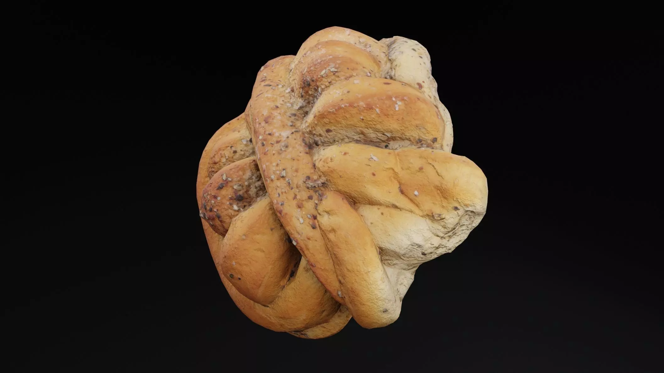 Kardemummabullar Buns Low-poly 3D model_4