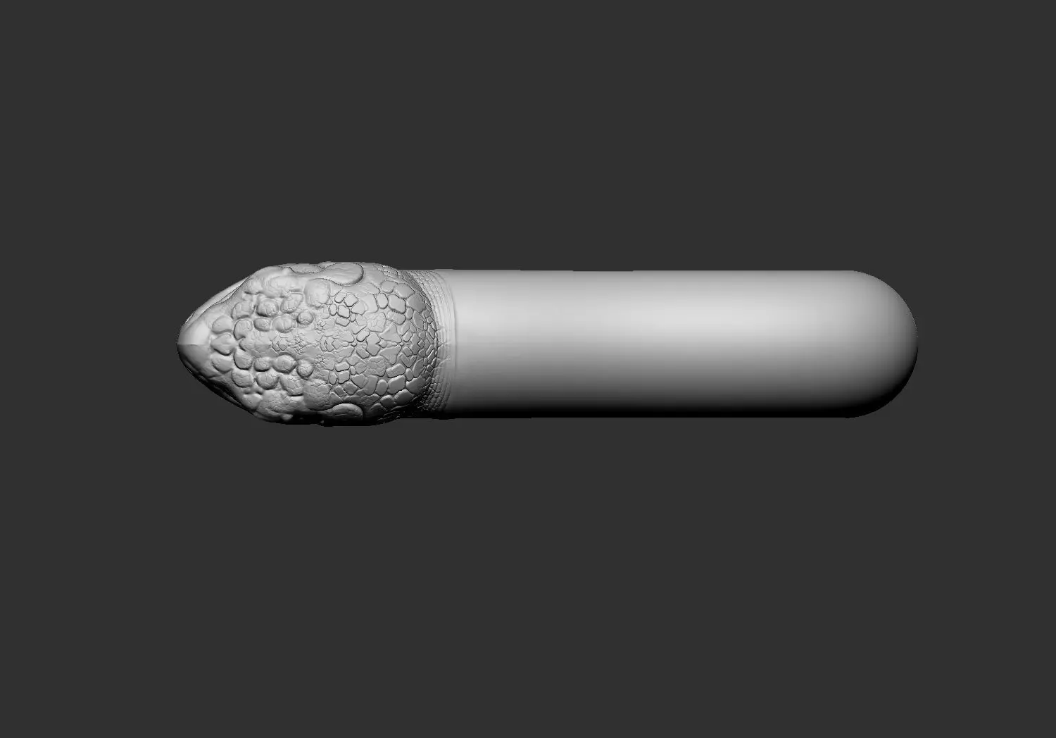 Turtle Head Walking Stick Handle 3D Printable Model CNC  3D print model_3