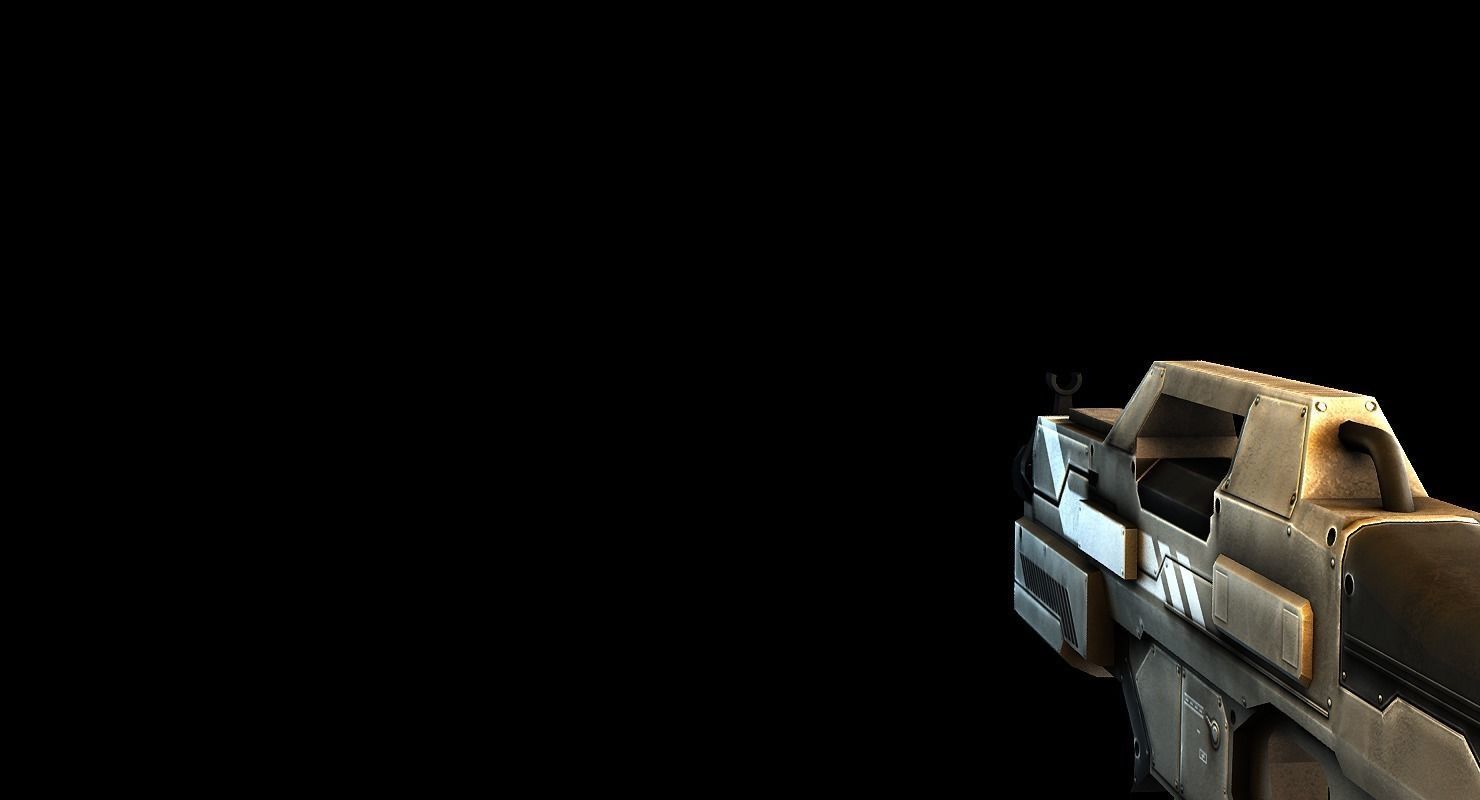 FPS Battle Riffle Low-poly 3D model_4