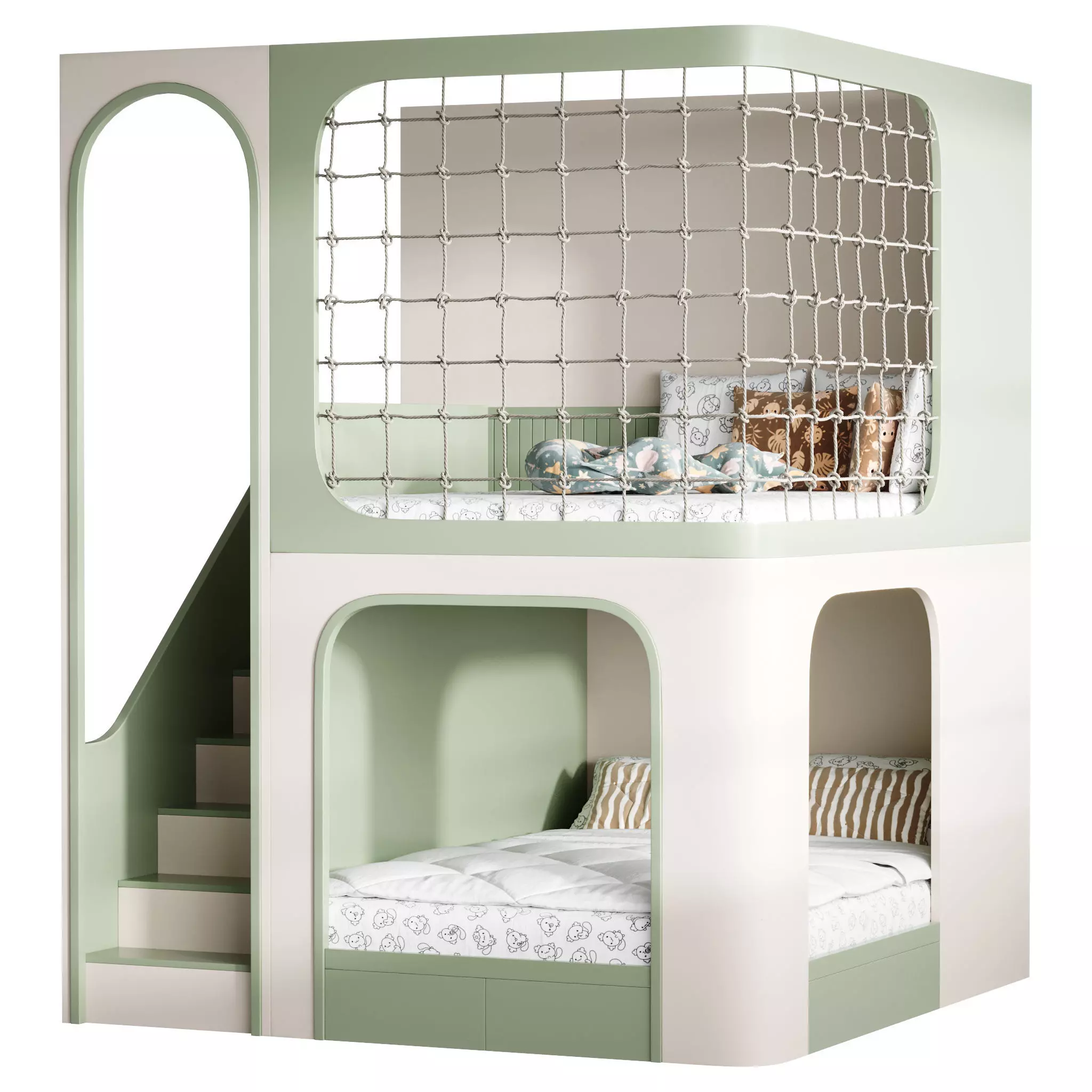 Bunk bed for kids 011 3D model_4