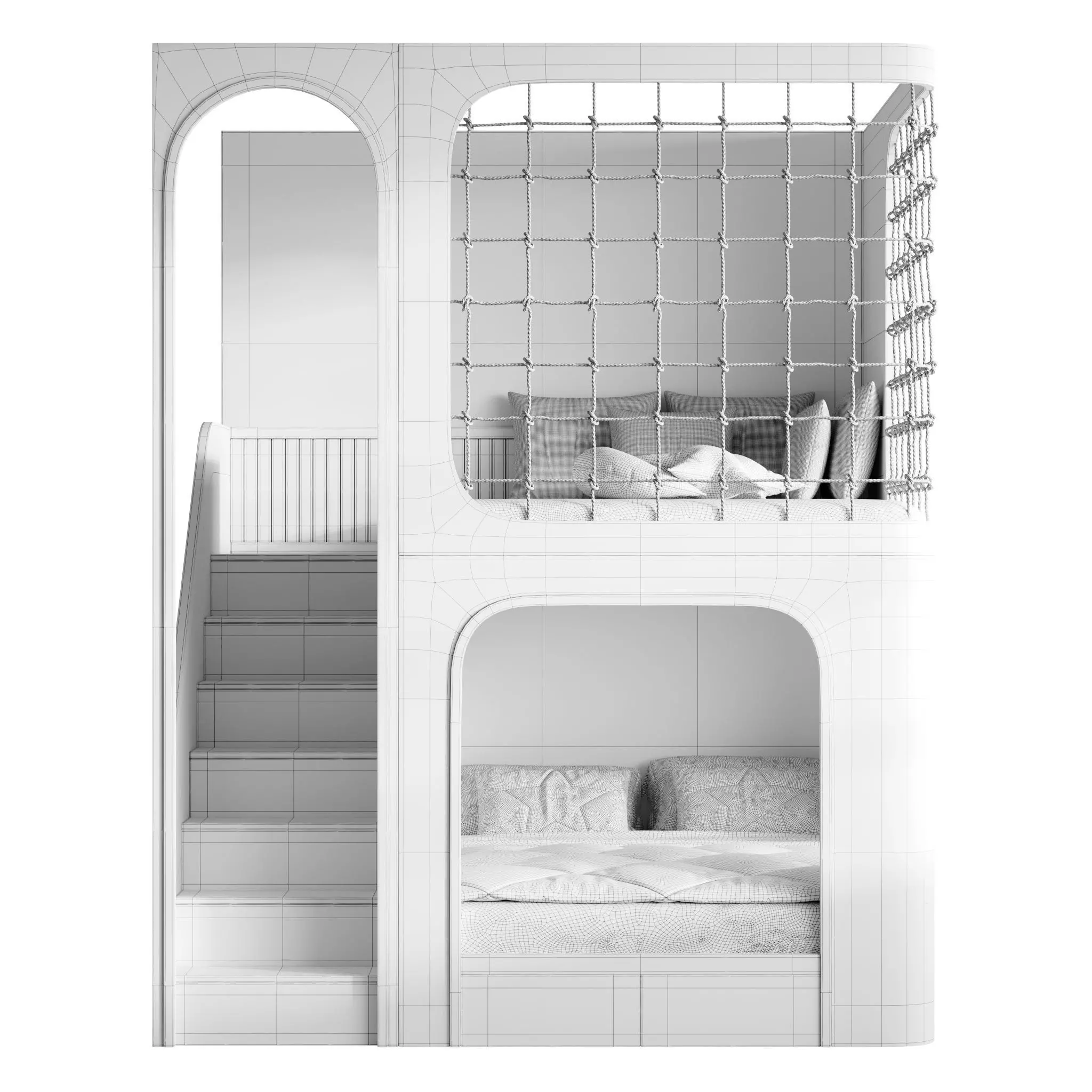 Bunk bed for kids 011 3D model_14