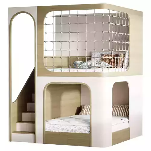 Bunk bed for kids 011 3D model Bunk bed for kids 011 3D model
