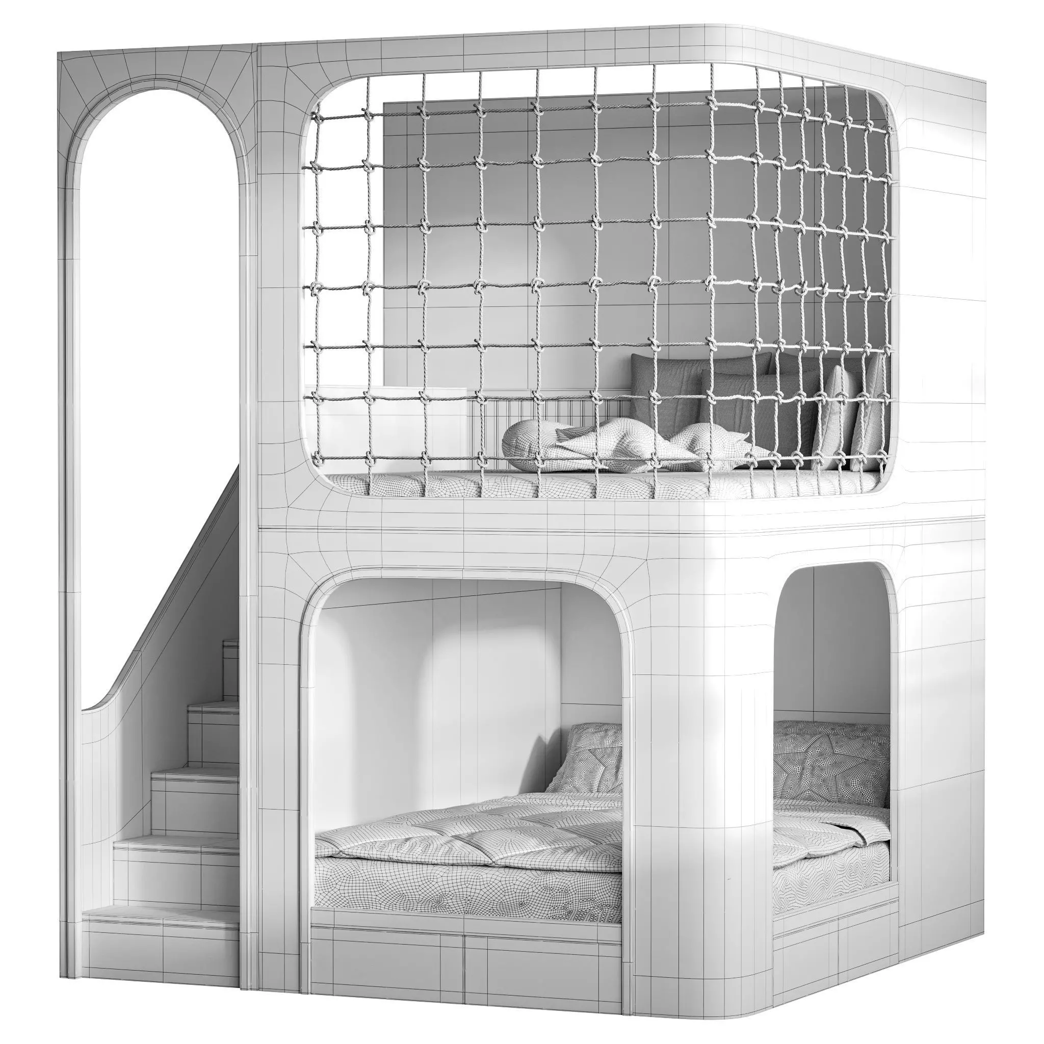 Bunk bed for kids 011 3D model_13