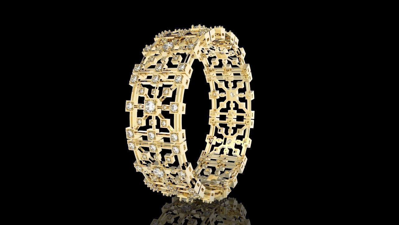 BRACELET ART DECO 3D print model_3