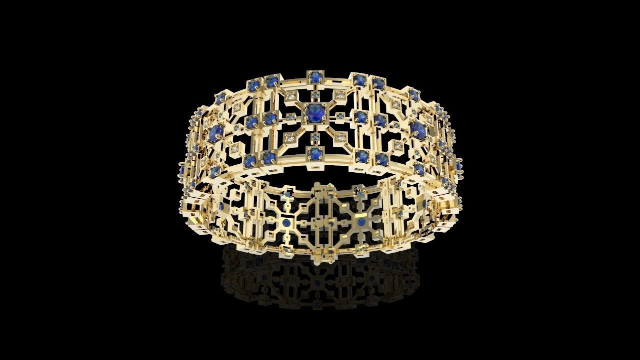 BRACELET ART DECO 3D print model_7