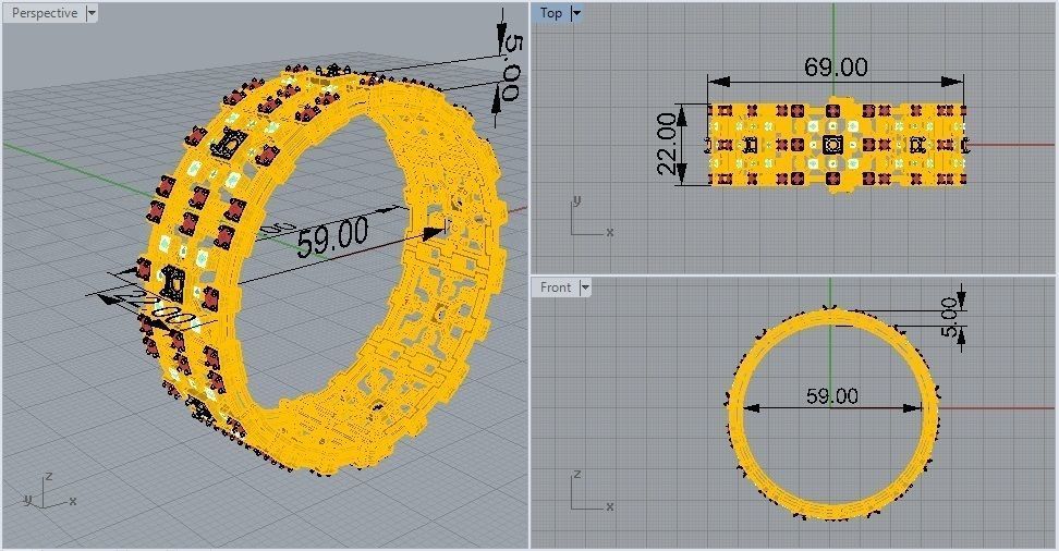 BRACELET ART DECO 3D print model_10