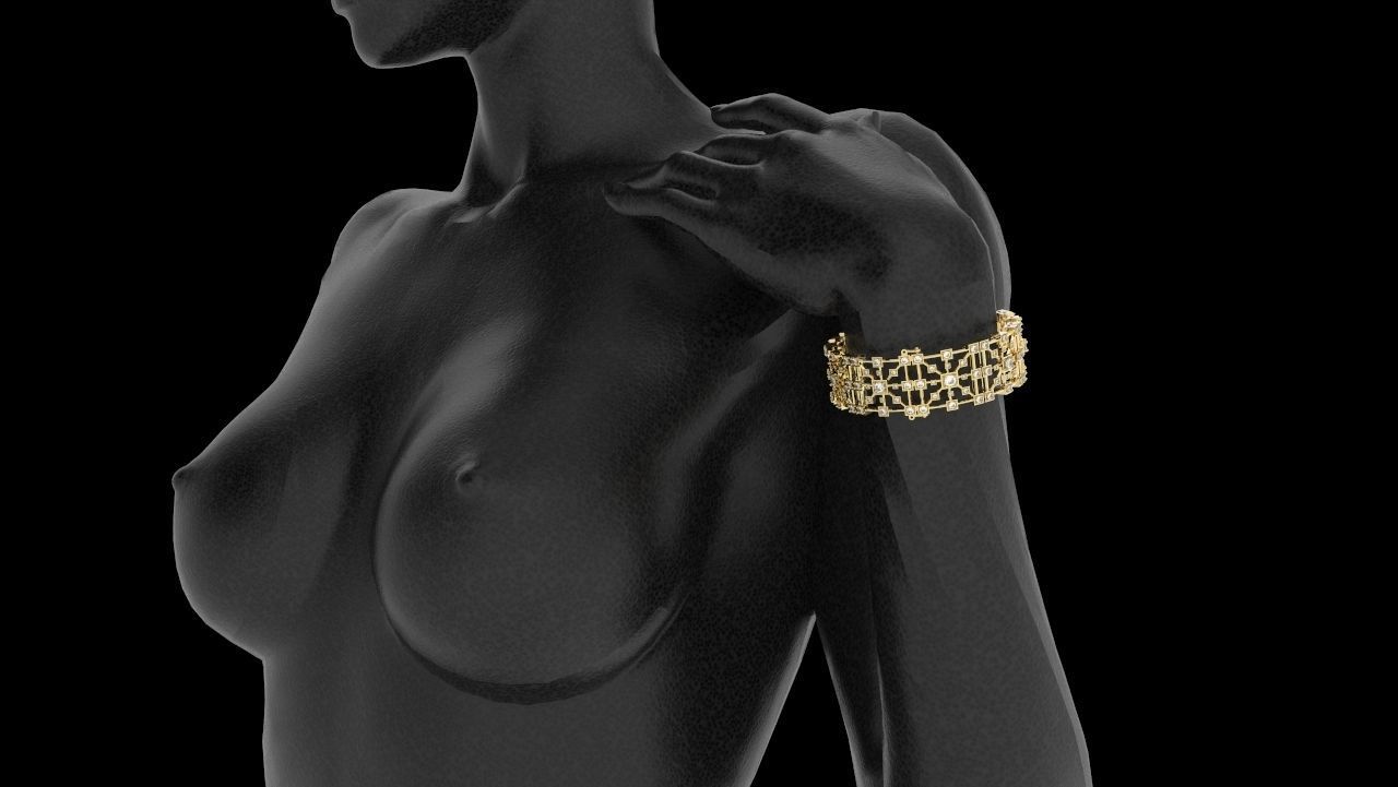 BRACELET ART DECO 3D print model_1