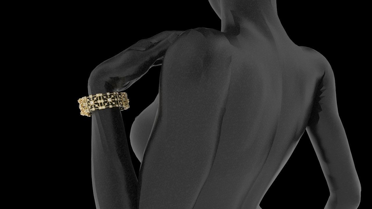 BRACELET ART DECO 3D print model_8