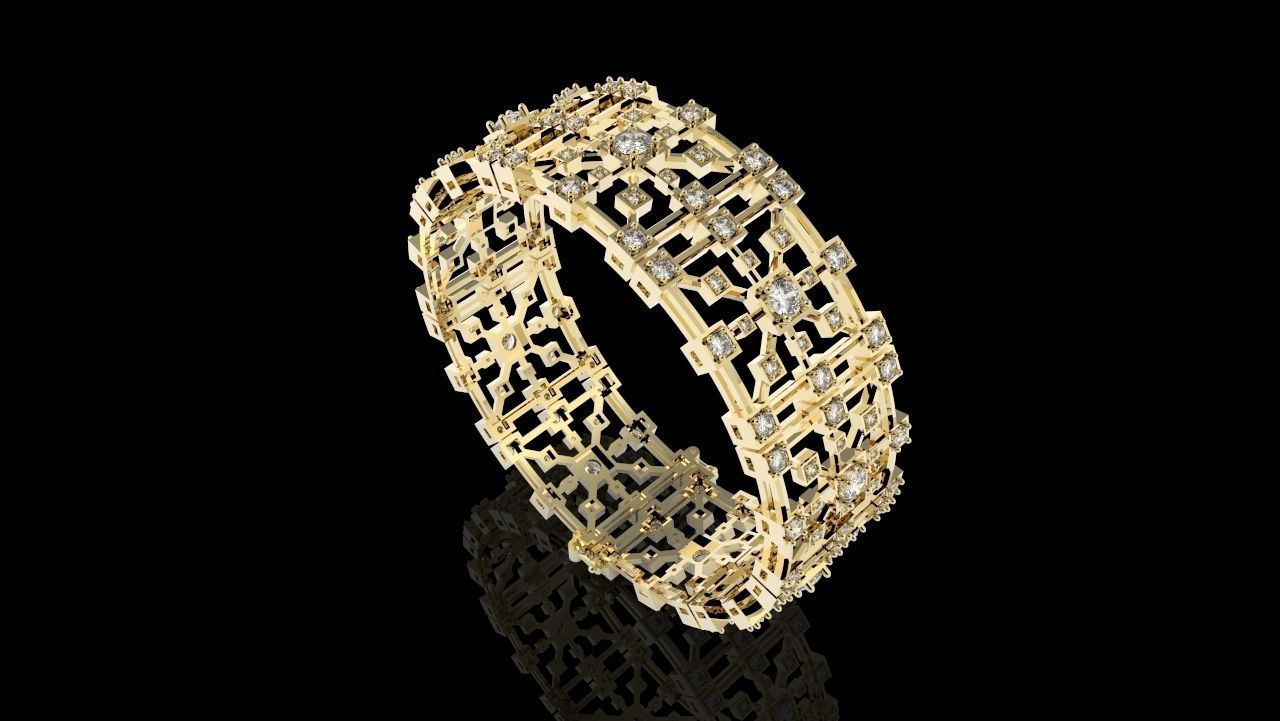 BRACELET ART DECO 3D print model_6