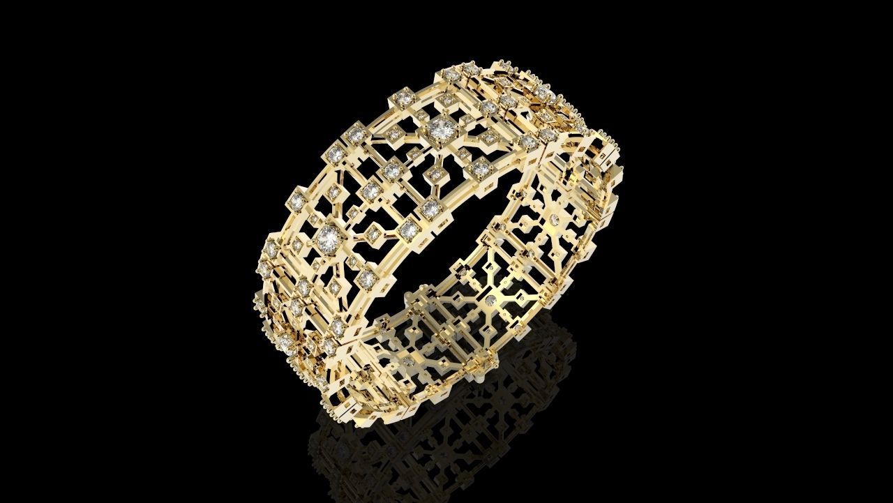 BRACELET ART DECO 3D print model_2