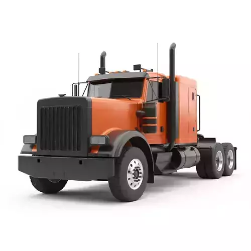 Truck Tractor Low-poly 3D model