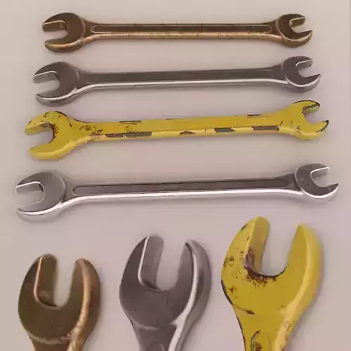 wrench KEY Low-poly 3D model