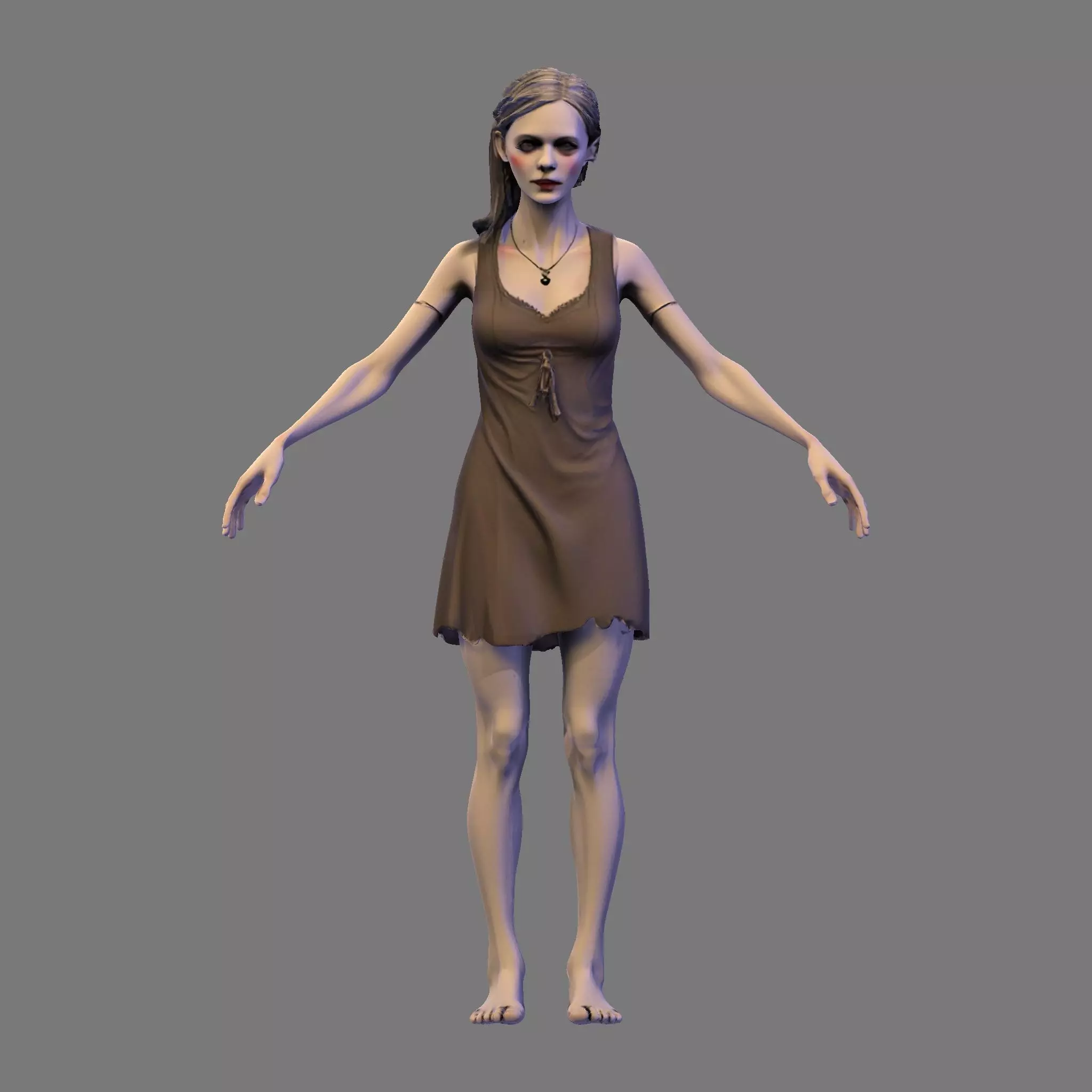Wraith Bride Undead Female Character for Halloween 3D Print 3D print model_15