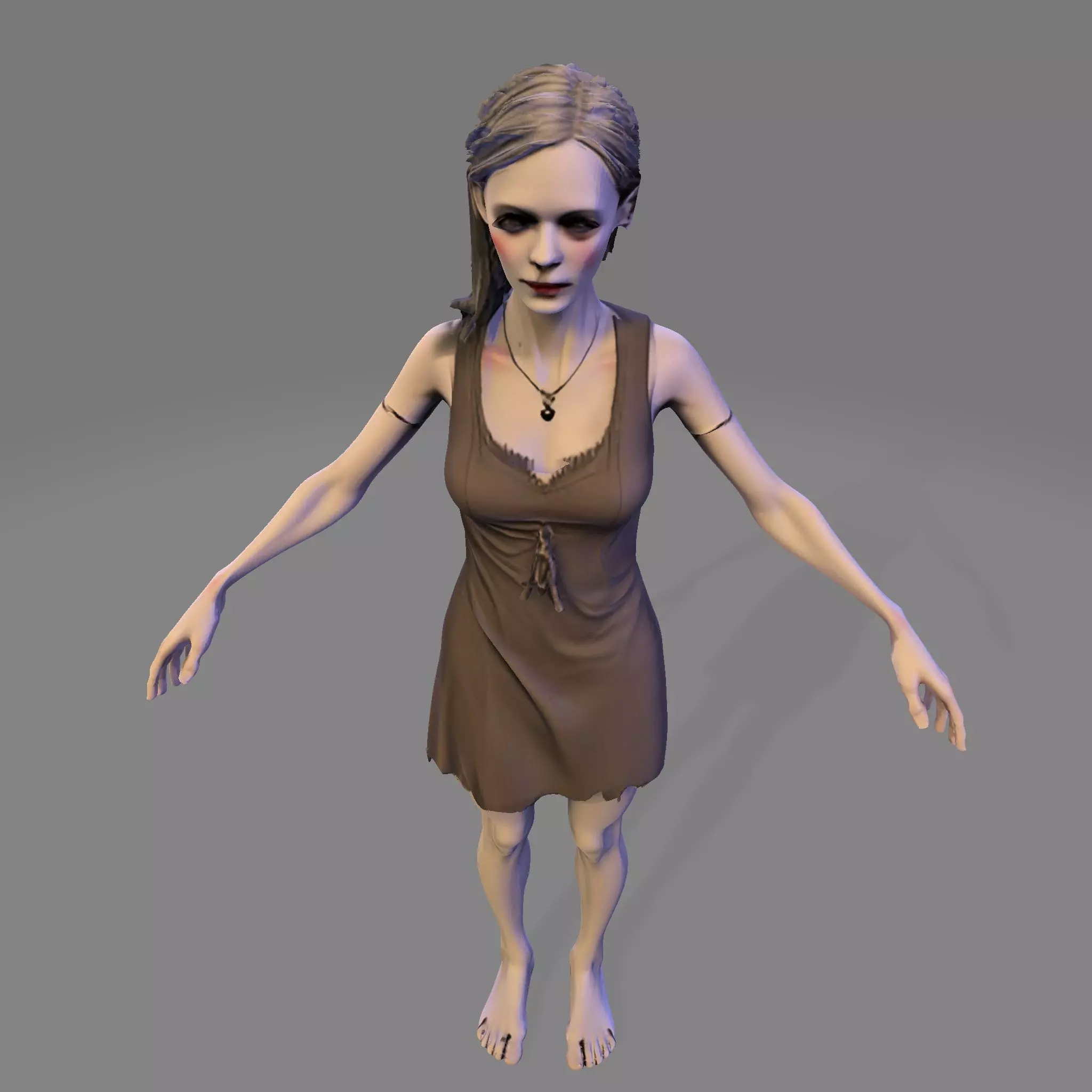 Wraith Bride Undead Female Character for Halloween 3D Print 3D print model_14