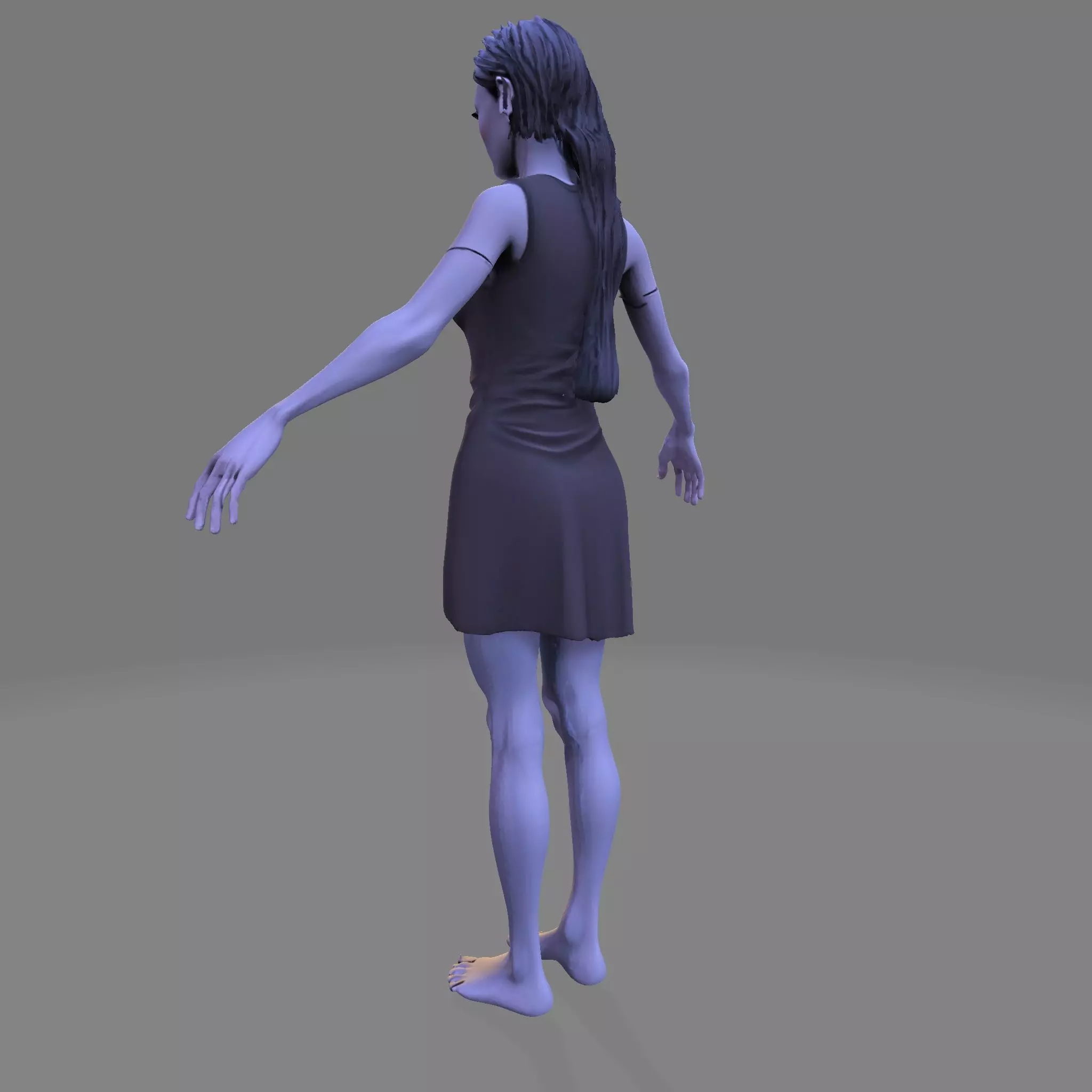 Wraith Bride Undead Female Character for Halloween 3D Print 3D print model_5
