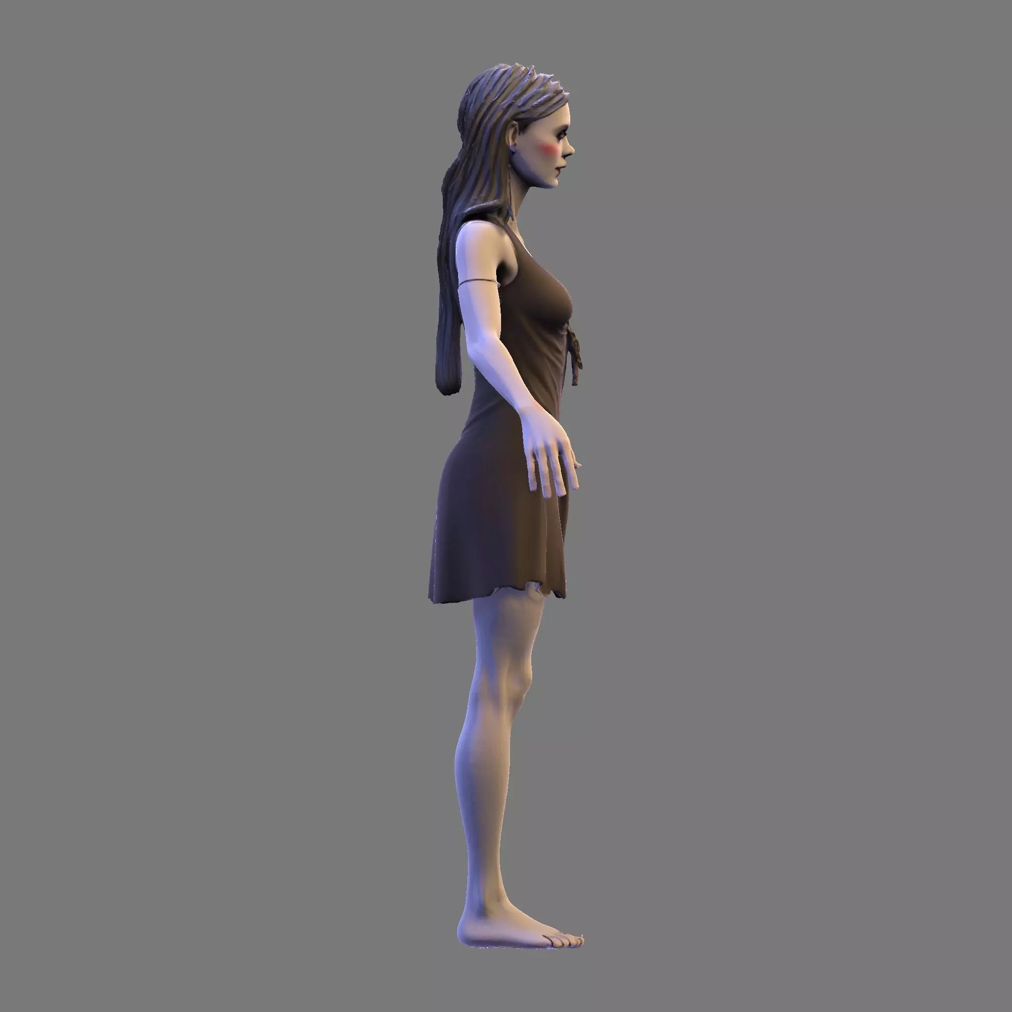 Wraith Bride Undead Female Character for Halloween 3D Print 3D print model_18
