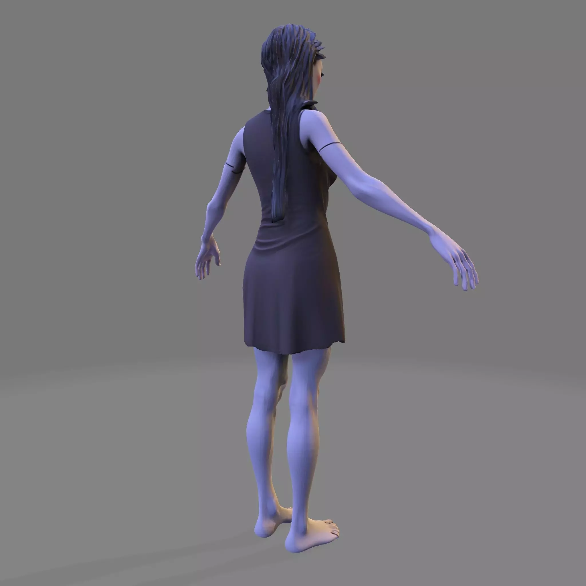 Wraith Bride Undead Female Character for Halloween 3D Print 3D print model_7