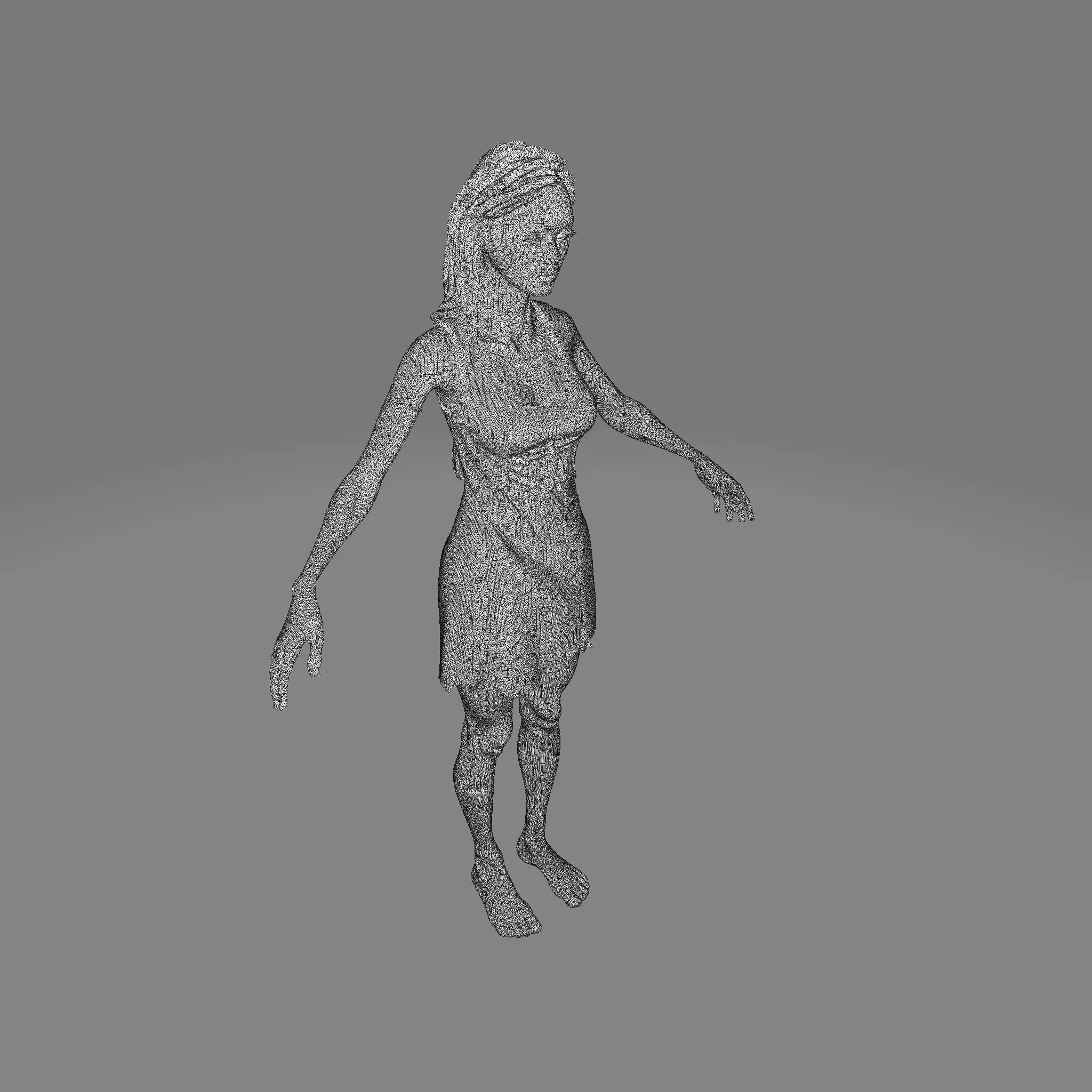 Wraith Bride Undead Female Character for Halloween 3D Print 3D print model_22