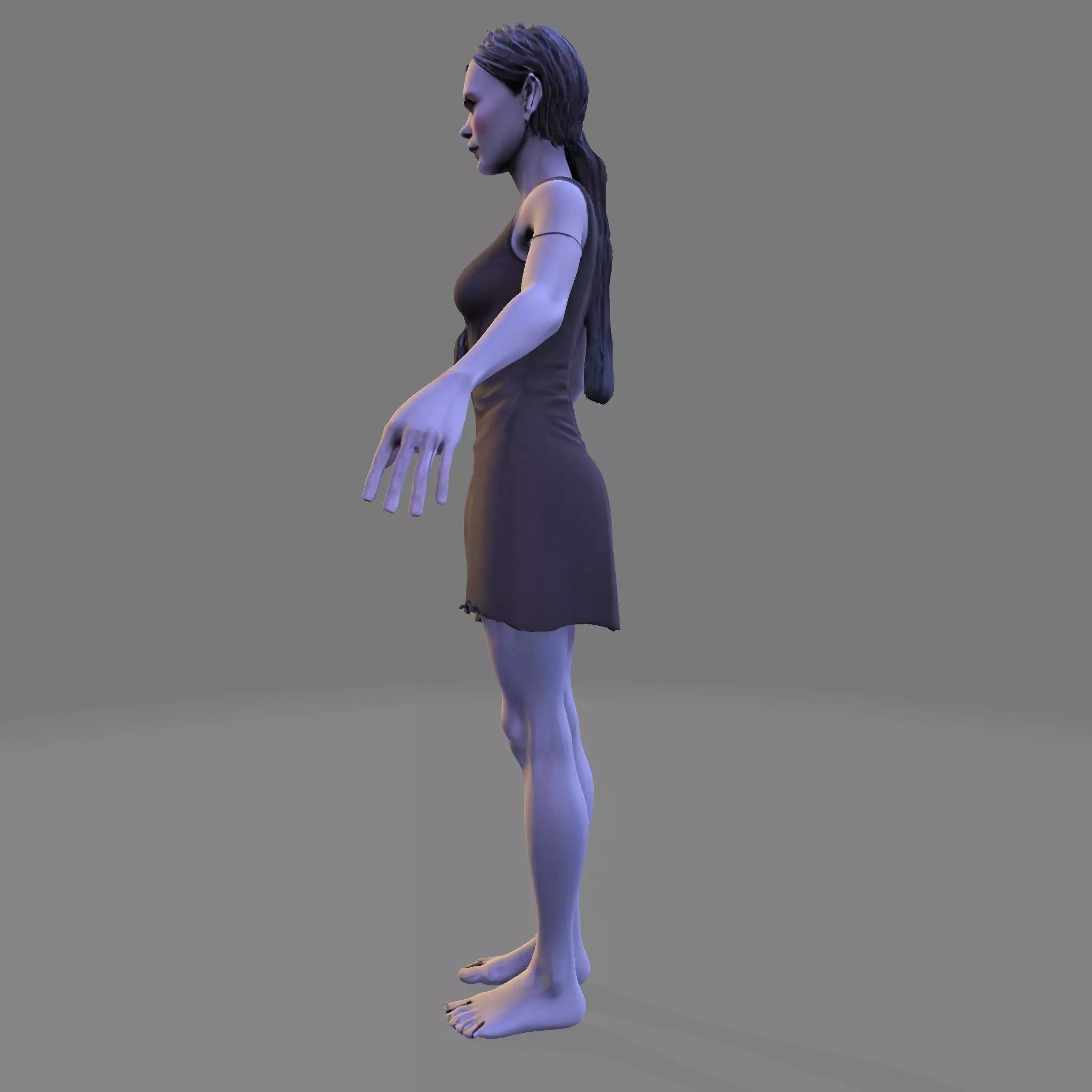 Wraith Bride Undead Female Character for Halloween 3D Print 3D print model_4