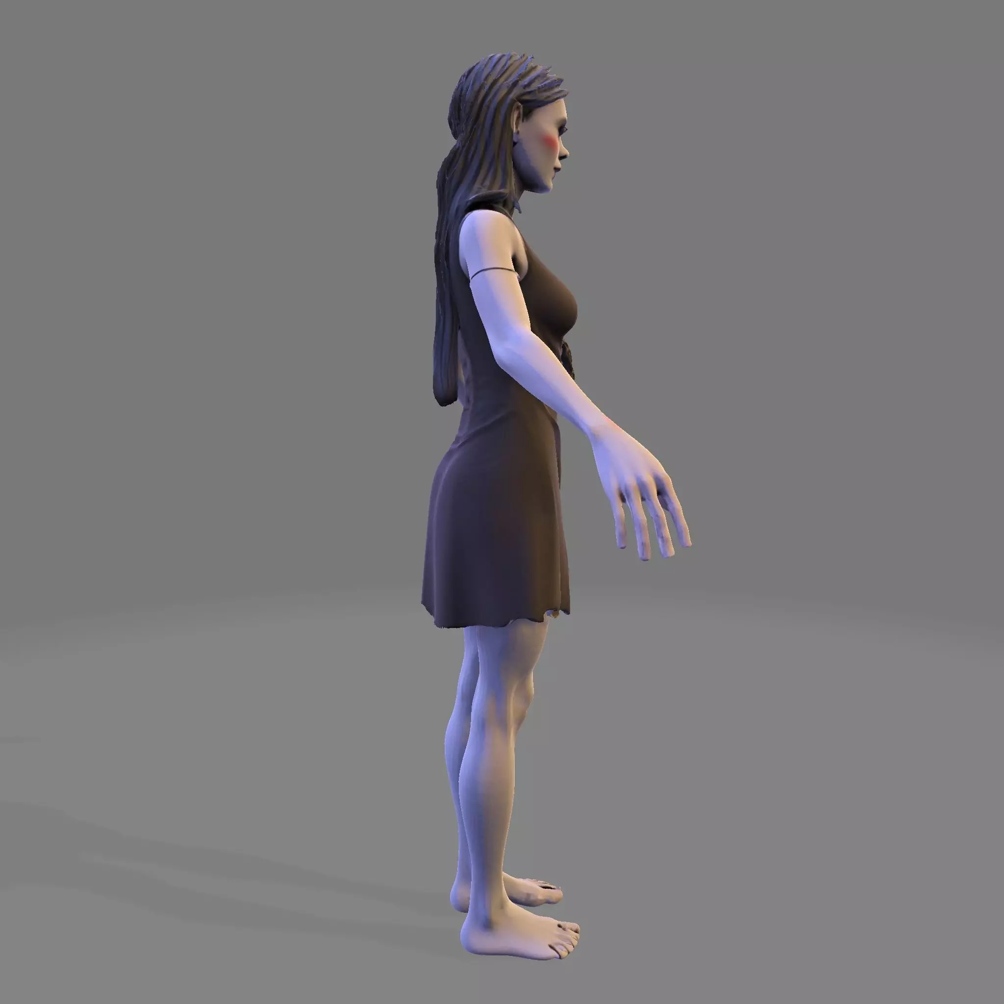 Wraith Bride Undead Female Character for Halloween 3D Print 3D print model_8