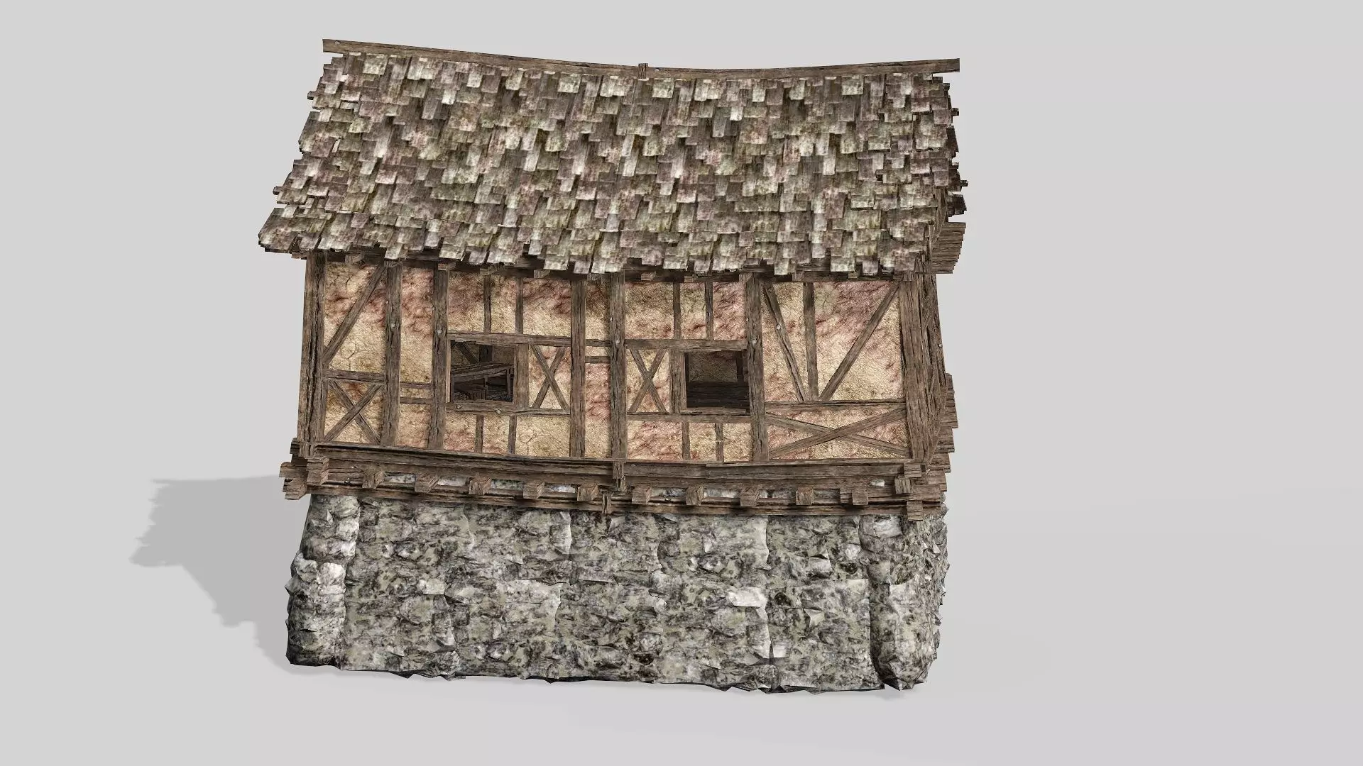 Thatch Hut House 09 For Games and Films 3D Model Low-poly 3D model_1