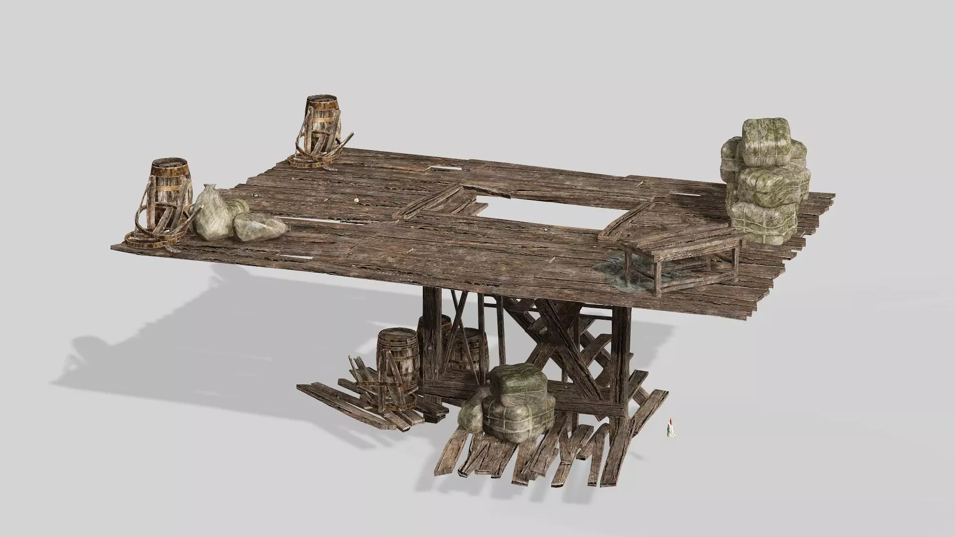 Thatch Hut House 09 For Games and Films 3D Model Low-poly 3D model_6