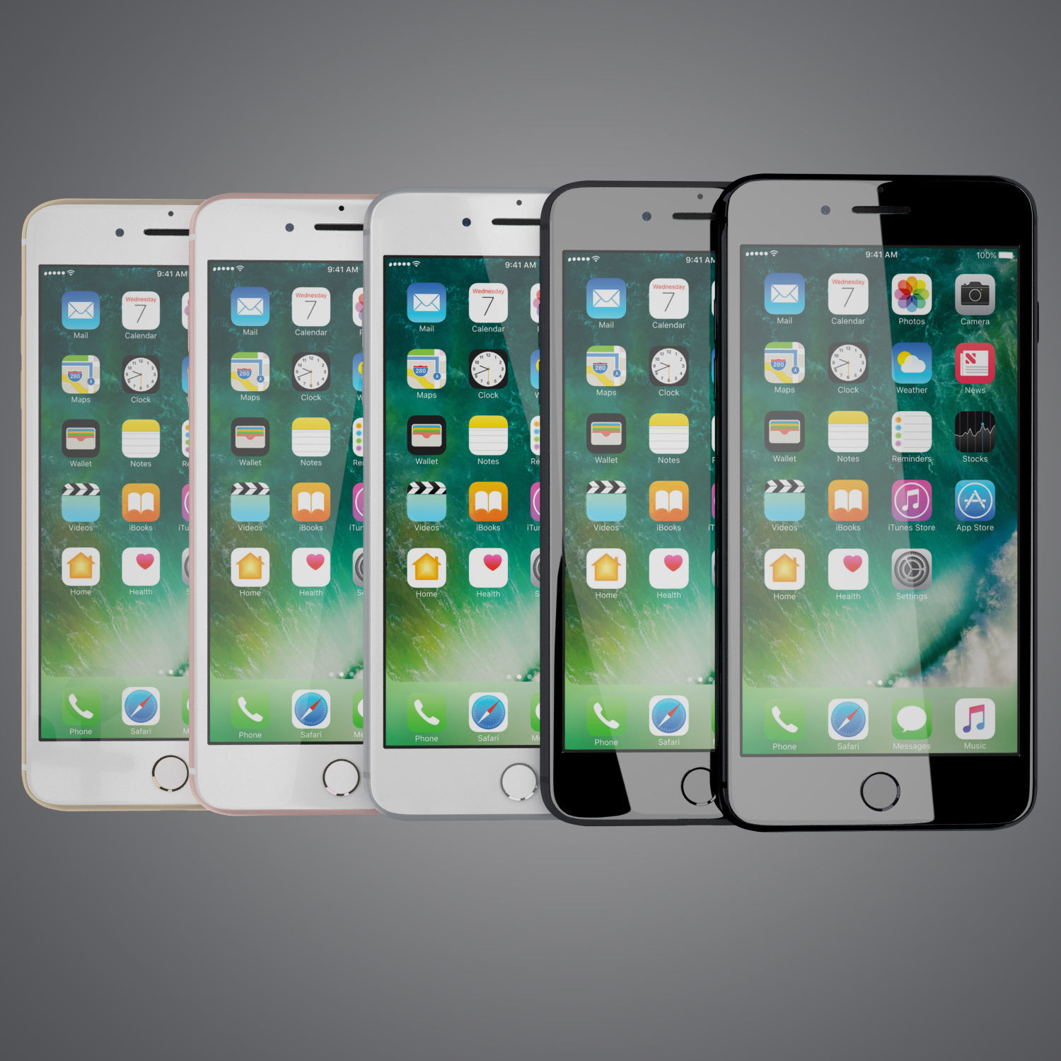 IPhone 7 Plus collection 3D model_2