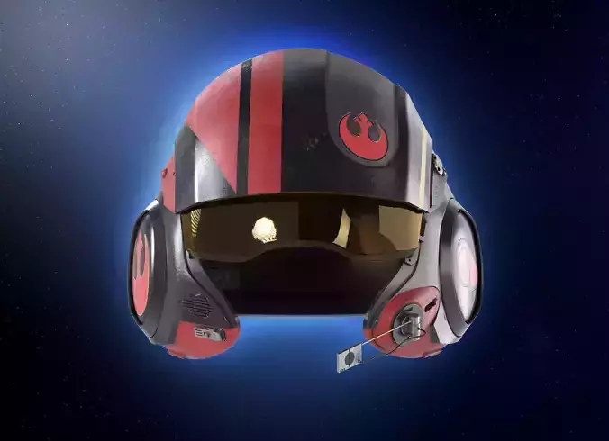 Poe Dameron 3d stl helmet pilot Star Wars X-wing