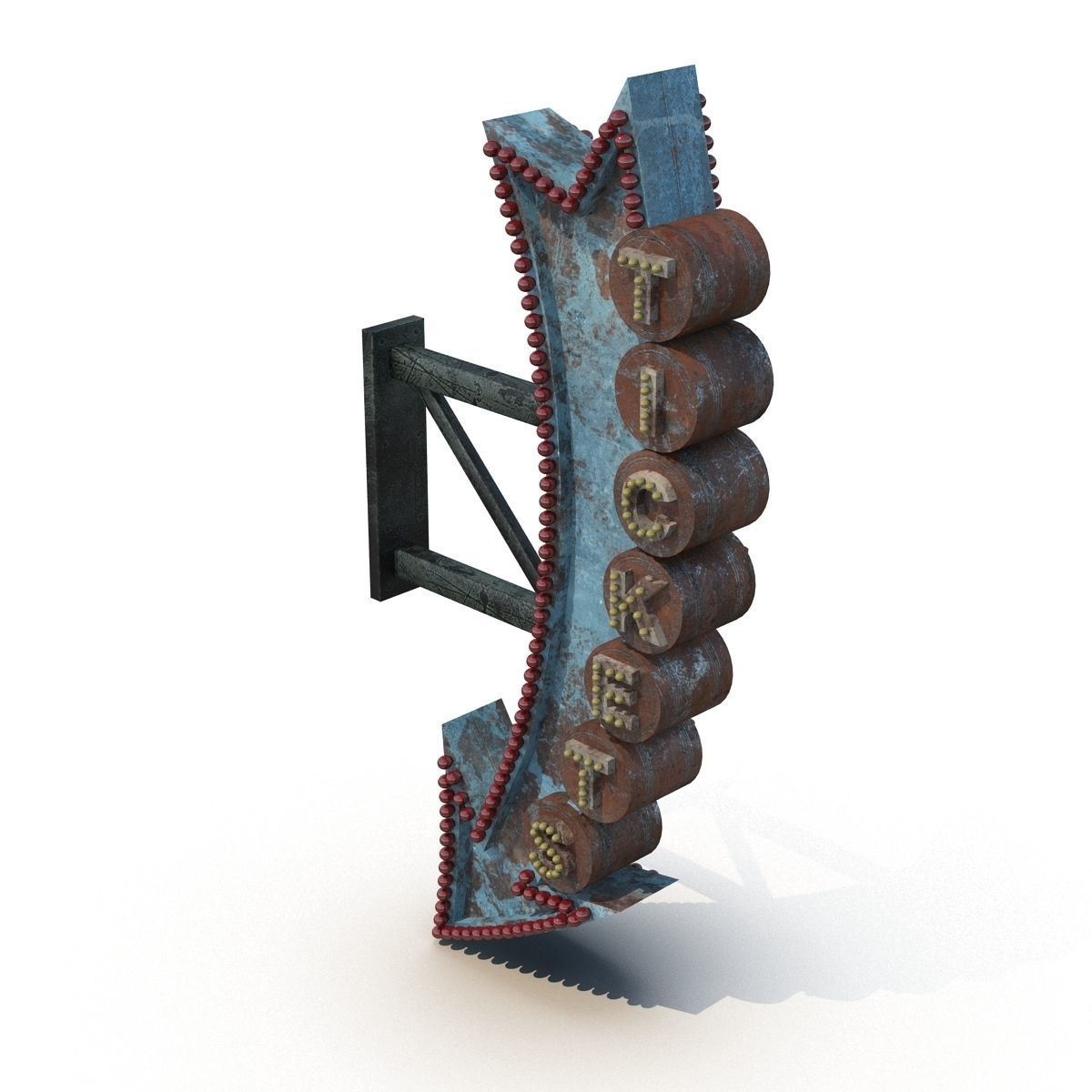 Vintage Sign 3D model_3