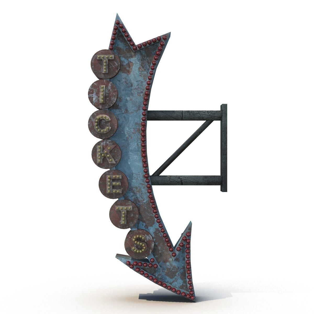 Vintage Sign 3D model_7