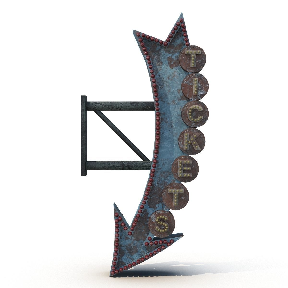 Vintage Sign 3D model_5