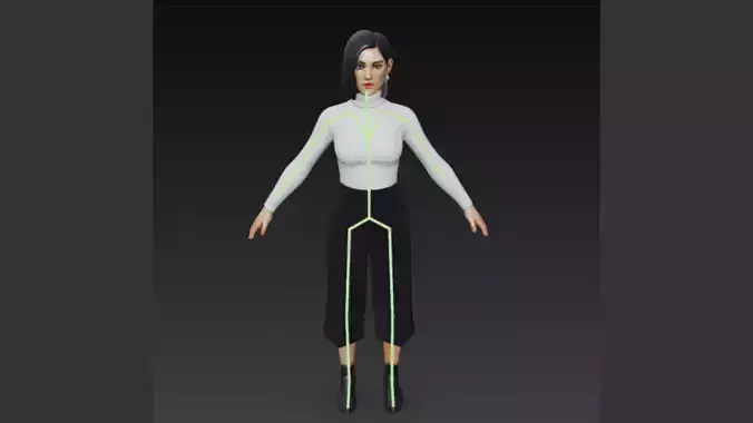 Rigged Woman 3D Model