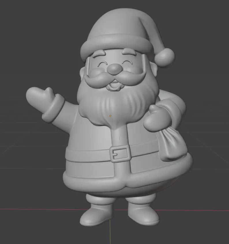 Weeble Santa 3D print model_1
