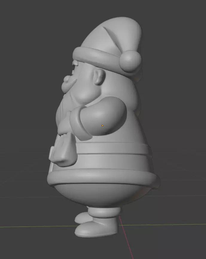 Weeble Santa 3D print model_2
