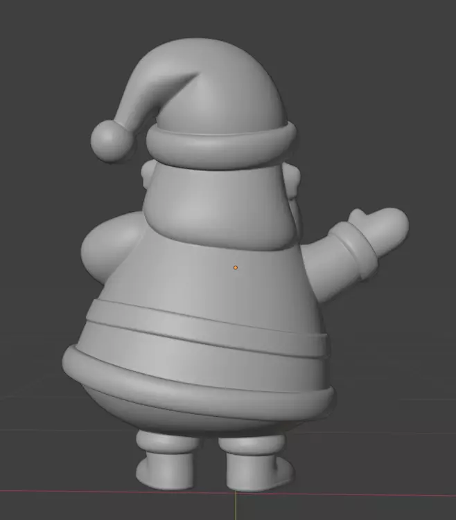 Weeble Santa 3D print model_3