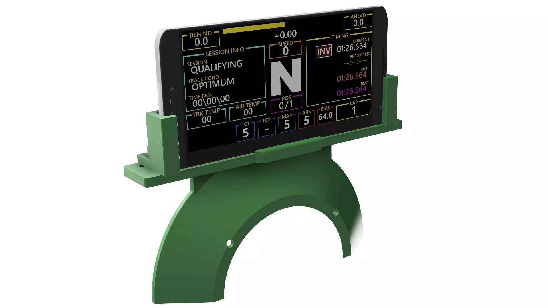 THRUSTMASTER T300 TX UNIVERSAL HUD Phone HOLDER V2 3D print model_3