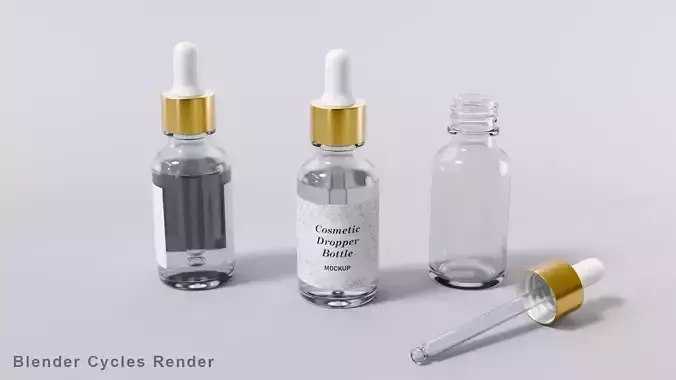 Cosmetic Dropper Bottle Mockup