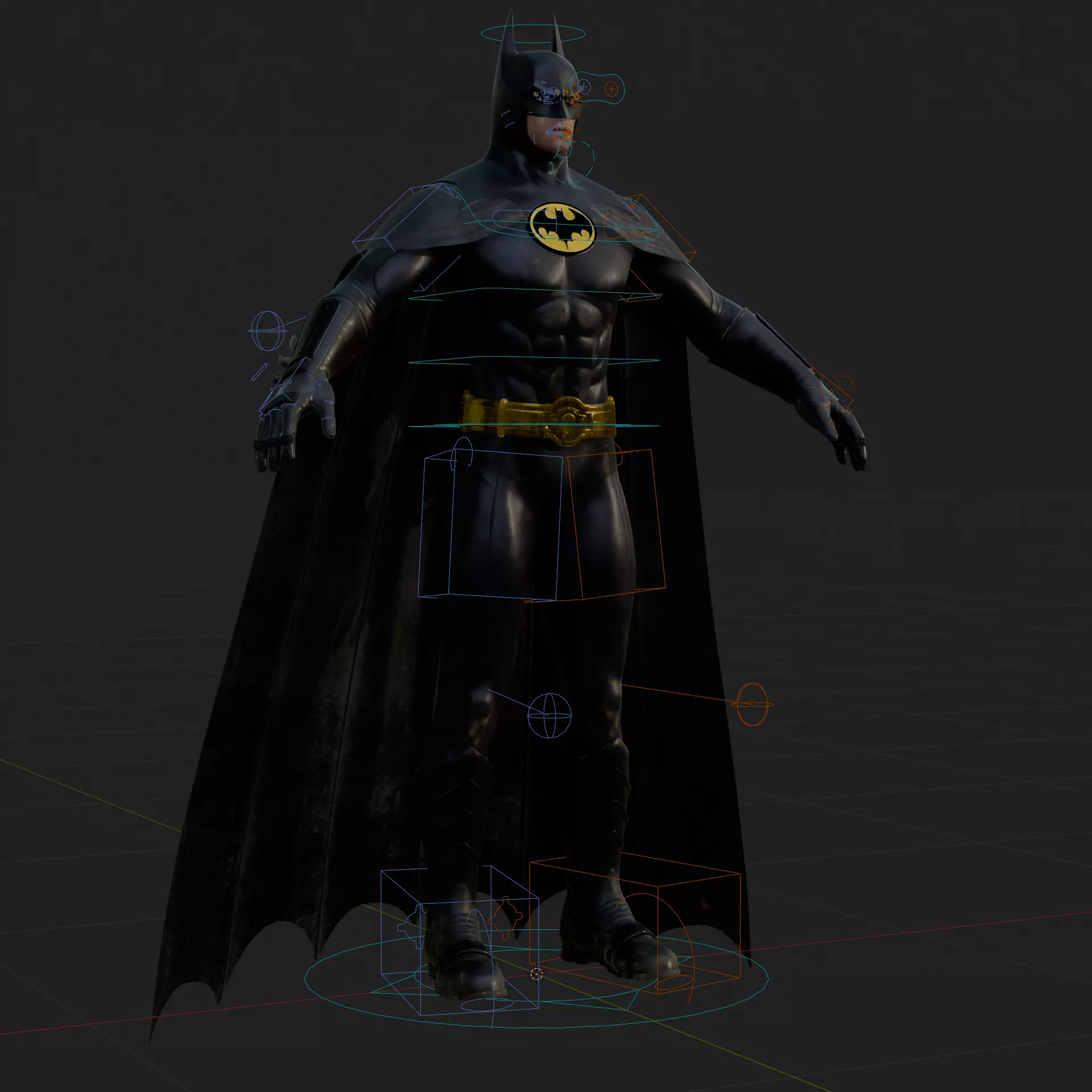 Batman 1989 3D Model Rigged PBR Blender FBX OBJ Low-poly 3D model_0