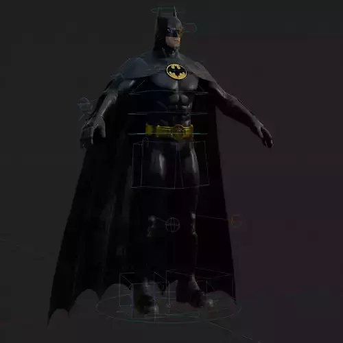 Batman 1989 3D Model Rigged PBR Blender FBX OBJ Low-poly 3D model Batman 1989 3D Model Rigged PBR Blender FBX OBJ Low-poly 3D model