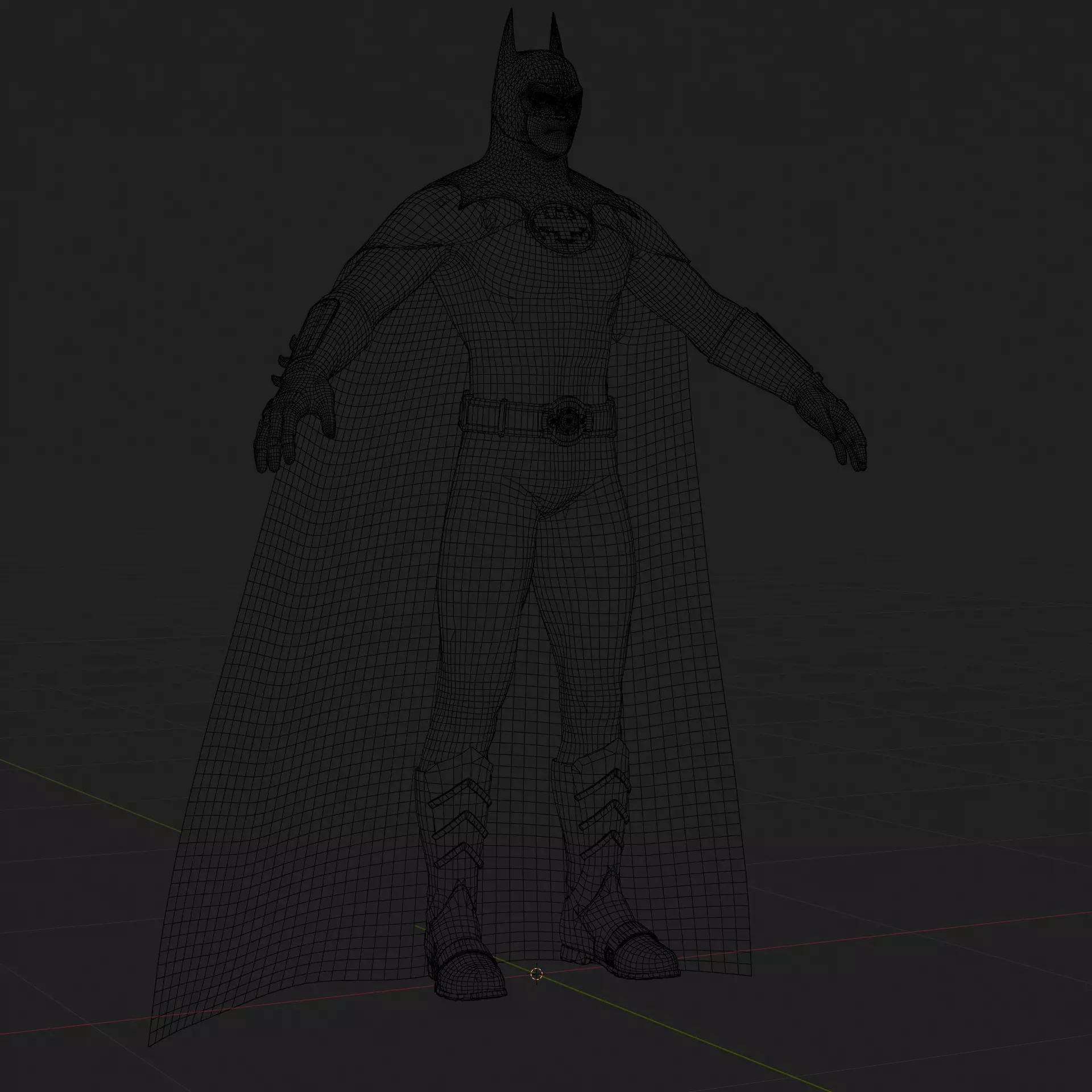 Batman 1989 3D Model Rigged PBR Blender FBX OBJ Low-poly 3D model_12