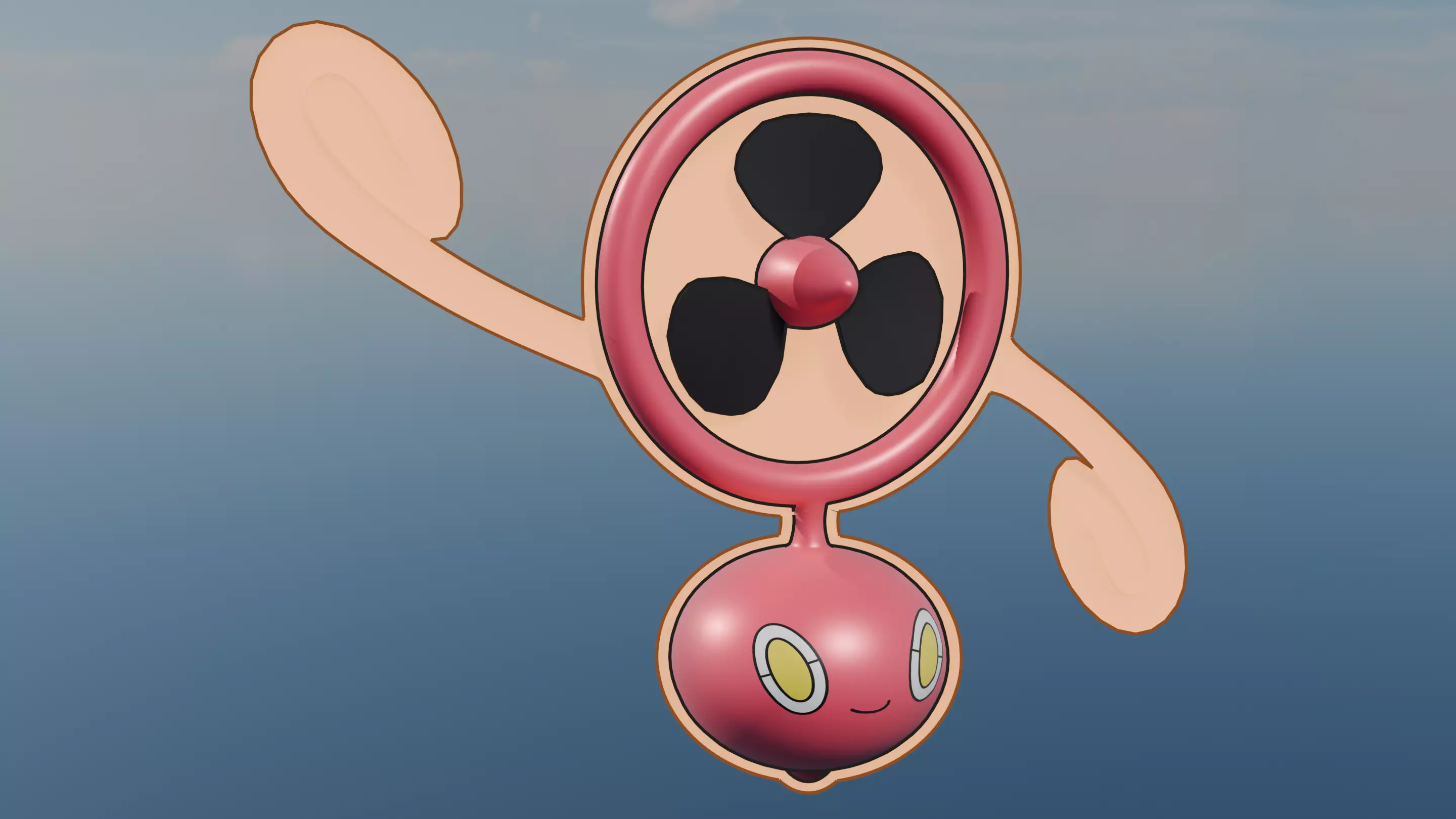Pokemon Rotom Fan Form and Shiny version  3D model_2