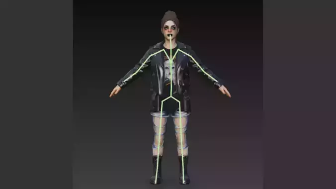 Rigged woman 3d model