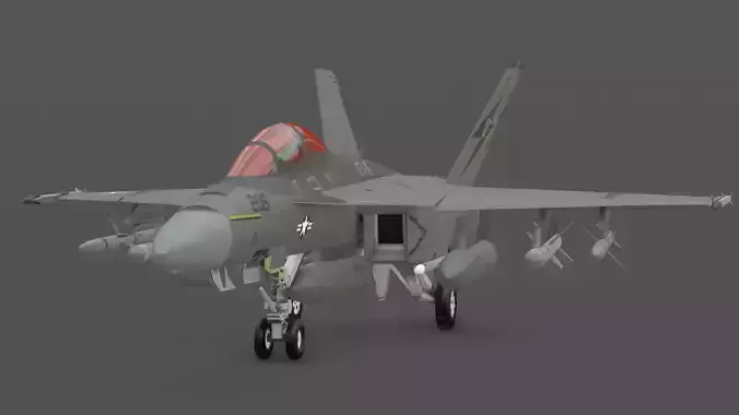 FA-18F Super Hornet 3D Model