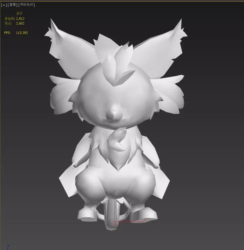 flying squirrel Low-poly 3D model_22