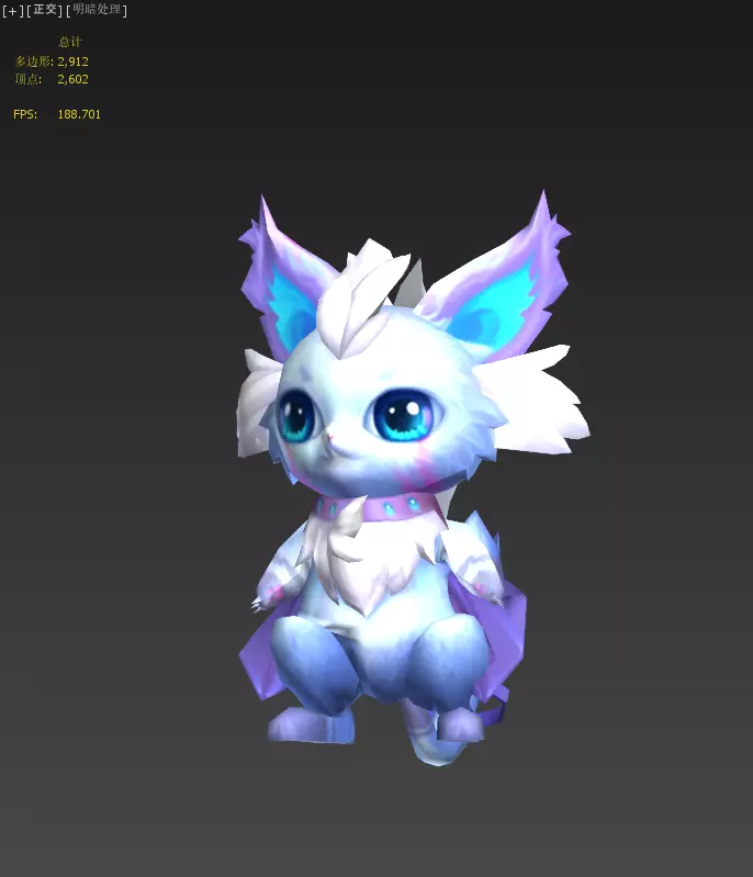 flying squirrel Low-poly 3D model_4