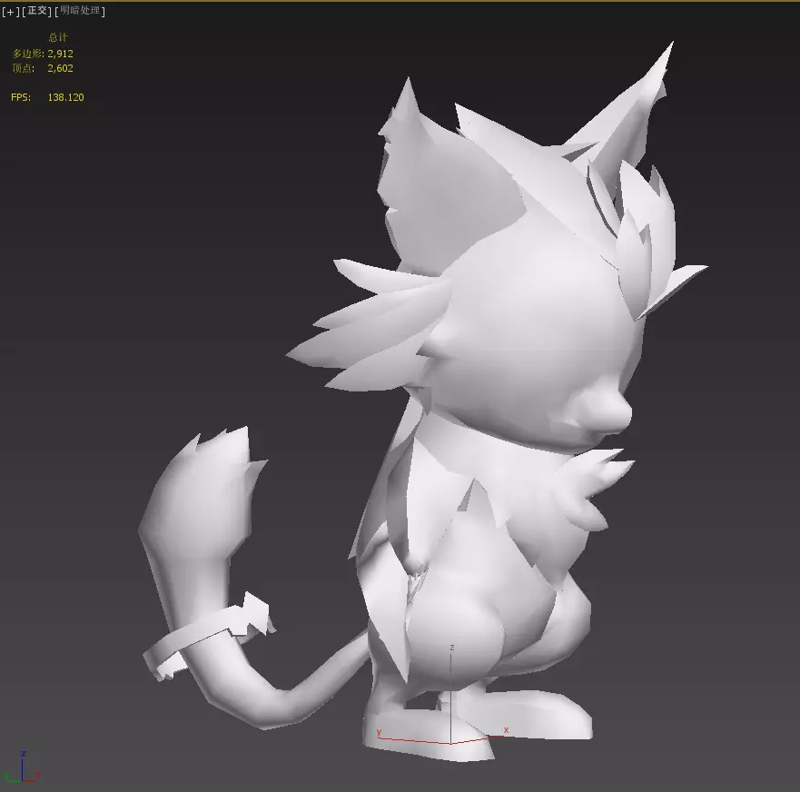 flying squirrel Low-poly 3D model_26