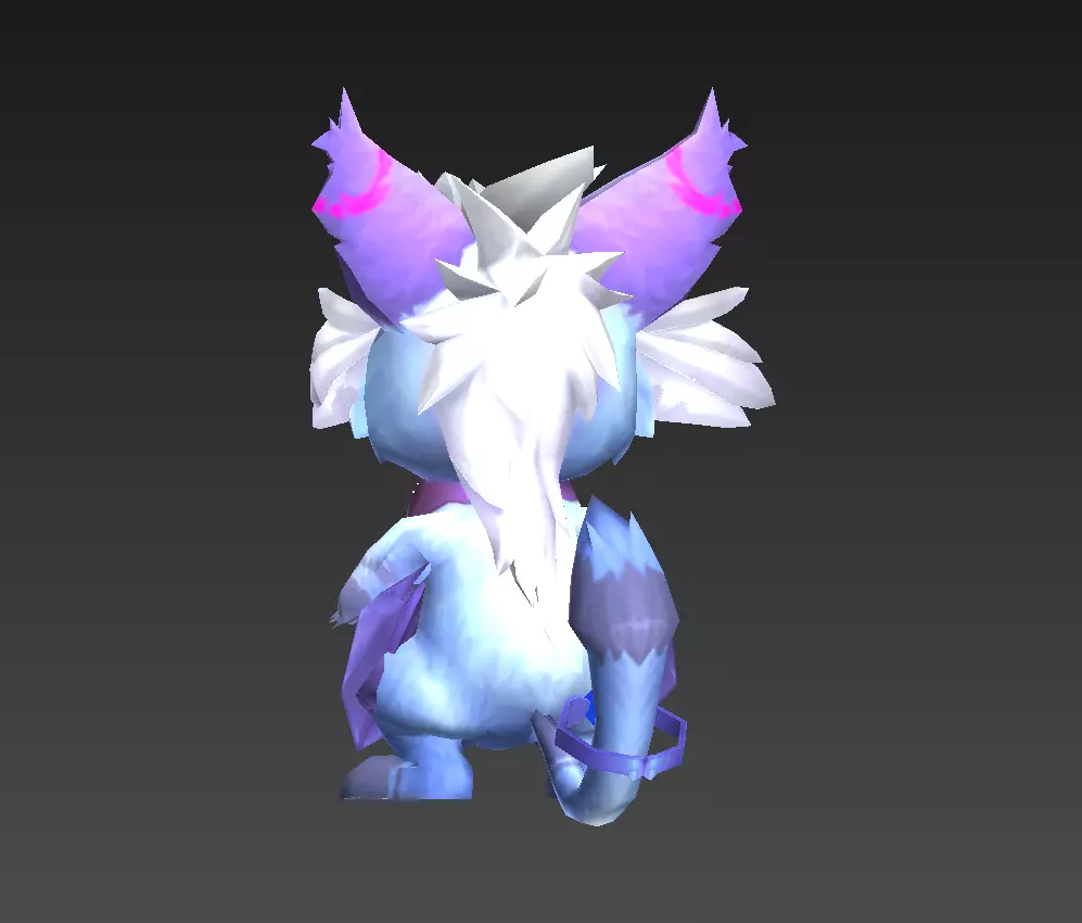 flying squirrel Low-poly 3D model_2