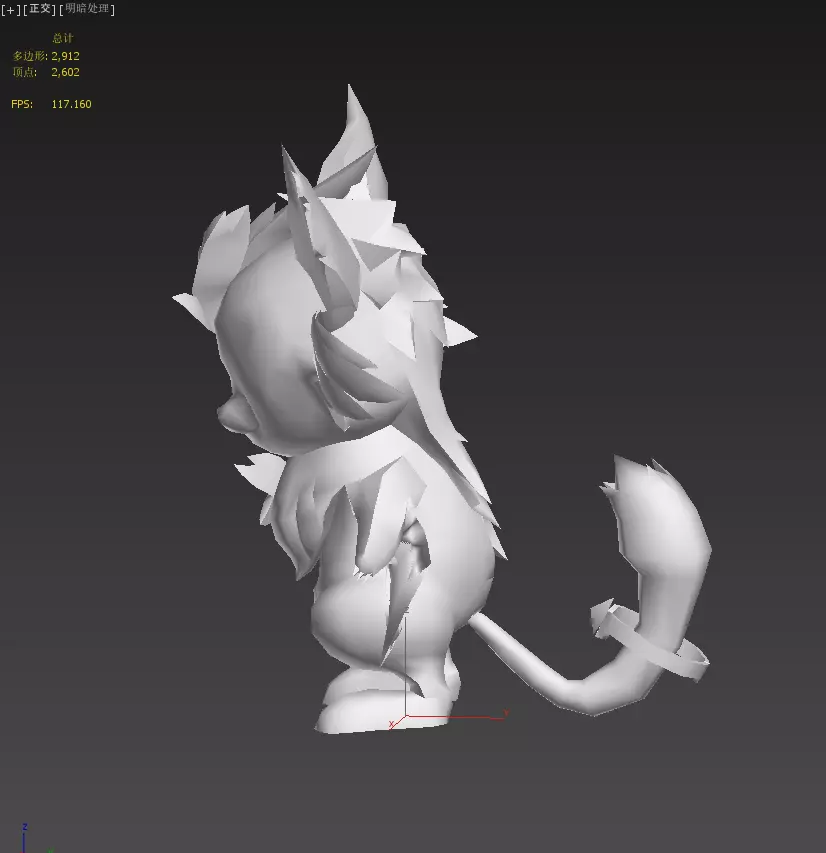 flying squirrel Low-poly 3D model_24