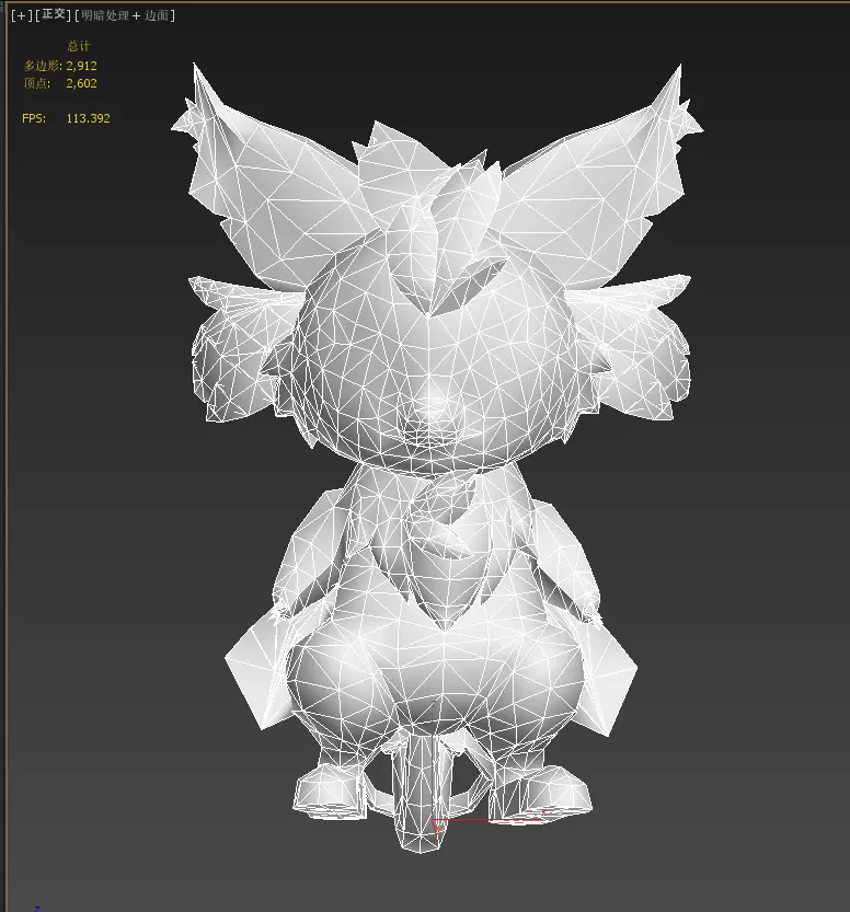 flying squirrel Low-poly 3D model_21